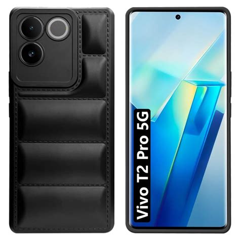 Nainz Basic Case for Vivo T2 Pro 5G (Rubber_Black) : Amazon.in: Electronics