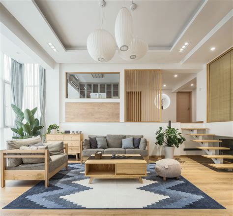 200㎡成都日式木元素住宅室内设计装修实景图-麦创设计