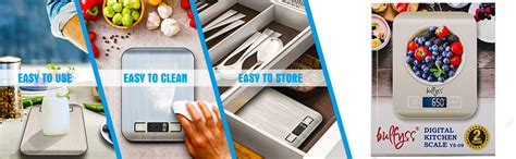 URBANFIX Stainless Steel Digital Kitchen Weighing Scale & Food Weight ...