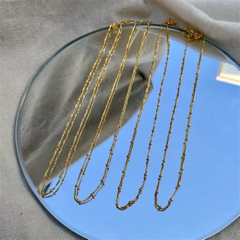 Adjustable Gold Plated Ball Chain – 925 Silver Necklace