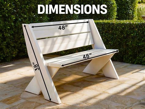 DIY Outdoor Patio Bench Build Plan DIY Patio Bench Plan, Outdoor Bench ...