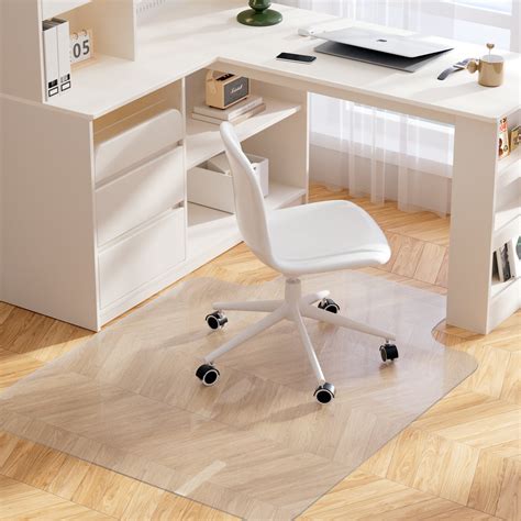 "Yecaye Clear 48""x36"" Rolling Office Chair Mat, Anti-Slip Hardwood ...