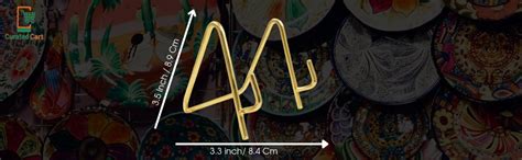 CURATED CART 1 Pack 3.3 Inch Display Stands Gold Plate Stands Metal ...