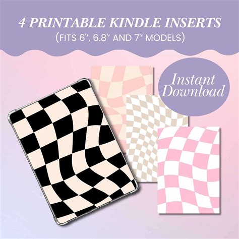 Kindle Inserts for Clear Case Cover Decoration Bookish Gift