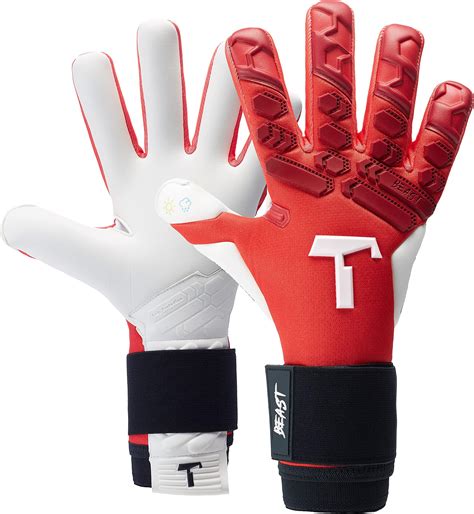Buy T1TAN Red Beast 2.0 Goalie Gloves with Finger Protection for Adult ...
