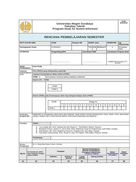 Image result for Pemrograman Visual RPS Gunadarma