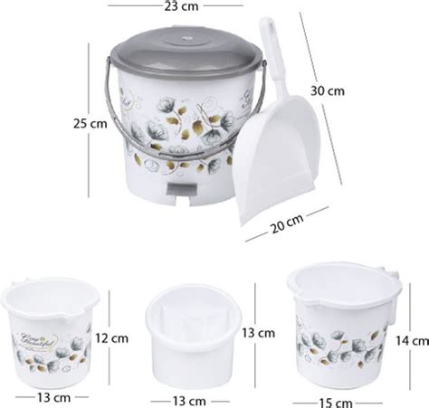 JOYO Jumbo Bathroom Set Brown Colour 25 L Plastic Bucket Price in India ...