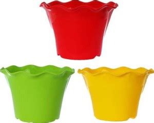 GINNI Plastic Blossom Pots | Plastic Flower Pots| Plastic Plant ...
