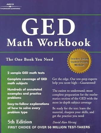 Buy GED Math Workbook, 5/e (GED MATHEMATICS WORKBOOK) Book Online at ...