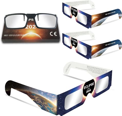 QONBINK Eclipse Glasses NASA Approved 2024, CE and ISO Certified Solar ...