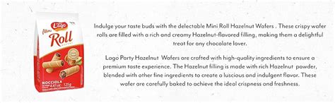 Lago Mini Wafer Roll | Filled with Rich Hazelnut & Cocoa Cream- 125g ...