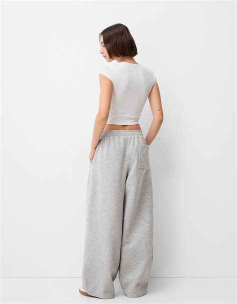 Plush barrel trousers with darts - BSK Teen | Bershka