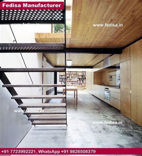 Steel Frame Staircase Small Wooden Staircase Dark Wood Banister Metal ...