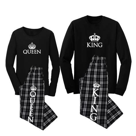 Matching Pajamas for Couples, King Queen Matching Couples Pajama Sets ...