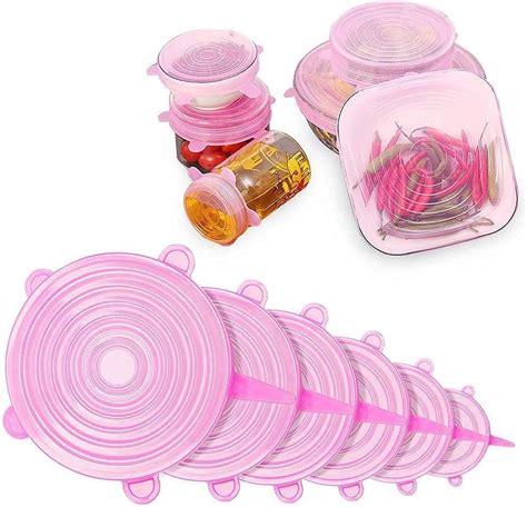 Ami Polymer Silicone Stretch Lids Microwave Multi Size Reusable ...