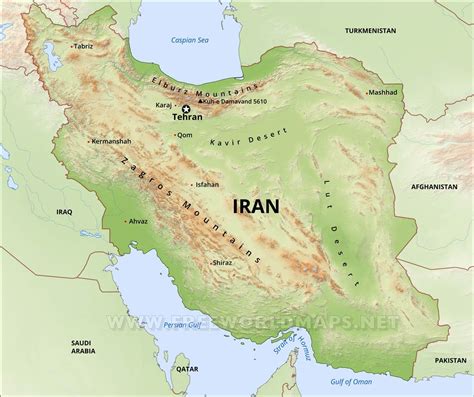 Iran Physical Map