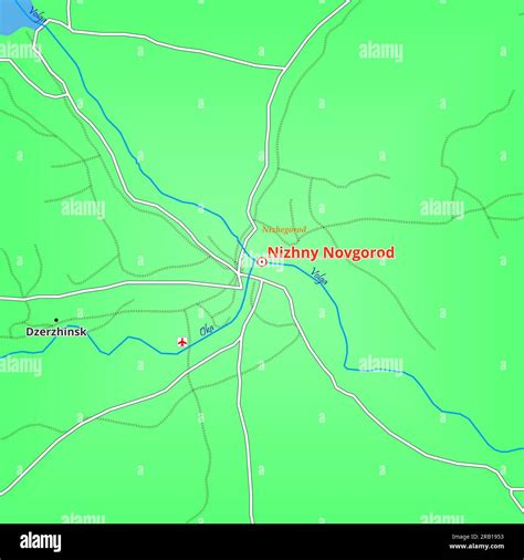 Map of Nizhny Novgorod City in Russia Stock Photo - Alamy