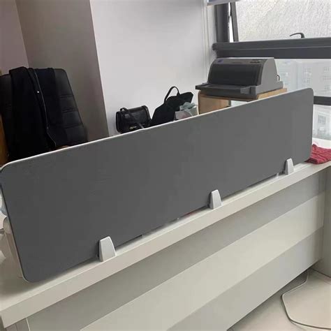 Freestanding Desk Privacy Panel Gray, Acoustic Desks Divider with ...