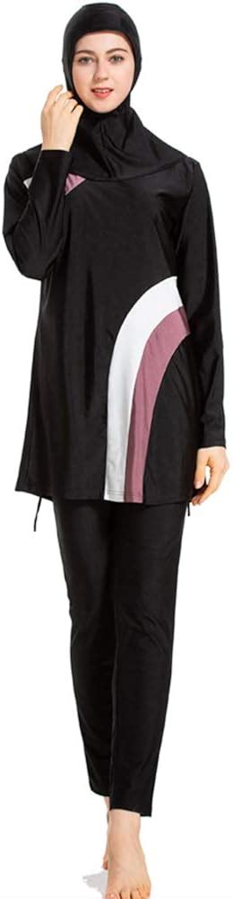 Buy ShuoBeiter Women Muslim Swimwear Full Coverage Islamic Modest ...