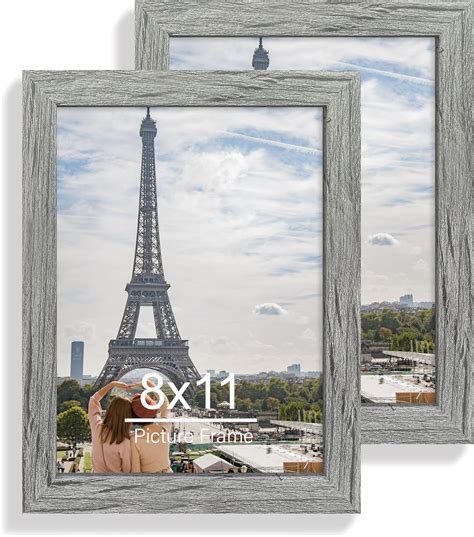 Amazon.com - Hongkee 8x11 Picture Frame Set of 2, Made of Real Glass ...