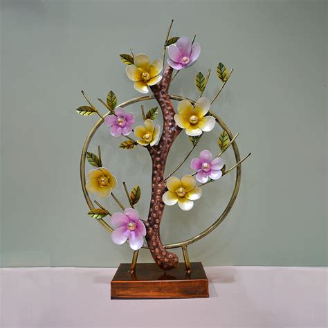 Buy CraftVatika Metal Flower Showpiece Table Top Showpiece, Handmade ...
