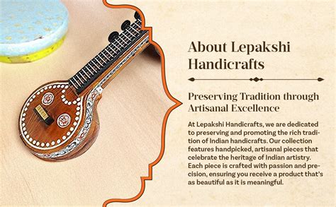 Lepakshi Handicrafts Jack Wood Bobbili Veena (Saraswati Veena) 9 inch ...