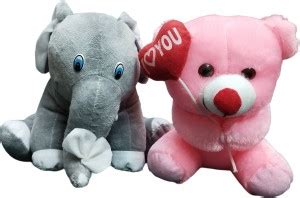 skb SUPER SOFT COMBO PINK TEDDY AND APPU GIFT DECORATION PLAYING TOY ...