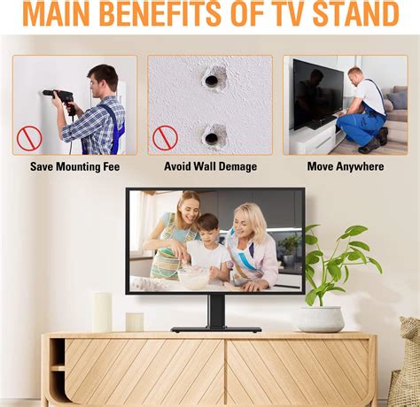 Buy ELIVED Universal Swivel TV Stand, Table Top TV Stand for Most 32-55 ...