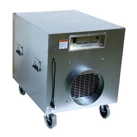 OMNI-AIRE 2200C w/ Activated Carbon Vapor Trap Filter Negative Air ...