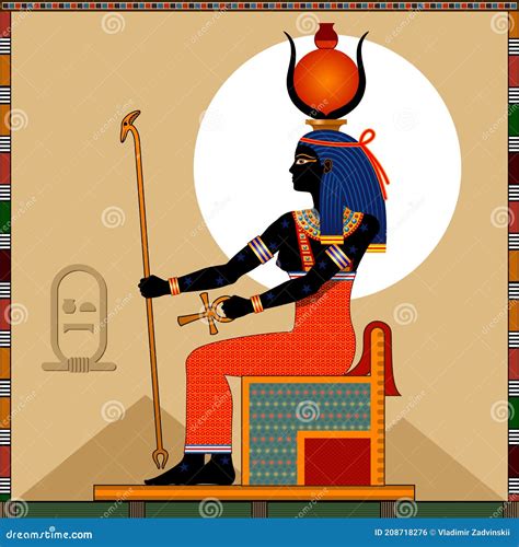 Religion of Ancient Egypt. Goddess Nut. Stock Vector - Illustration of ...