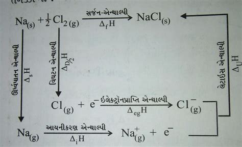 Explain the born-haber cycle for the calculation of lattice enthalpy of ...