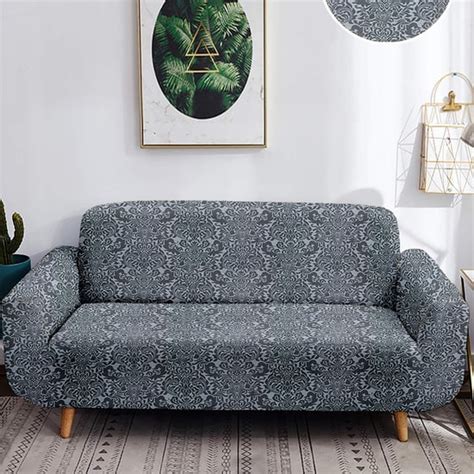 Helios Morgan Damask Print 3-Seater Sofa Cover