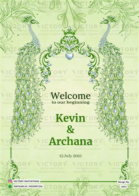 Family Welcome Standee design in english language with peacock theme d ...