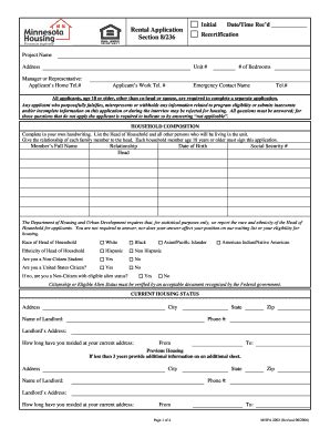 Il Section 8 Housing Application Form Printable - Fill and Sign ...