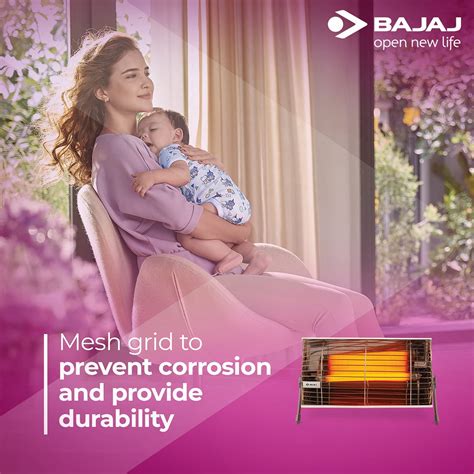 Bajaj Minor Radiant Room Heater 1000W PedestalHeater For Winter|Electr