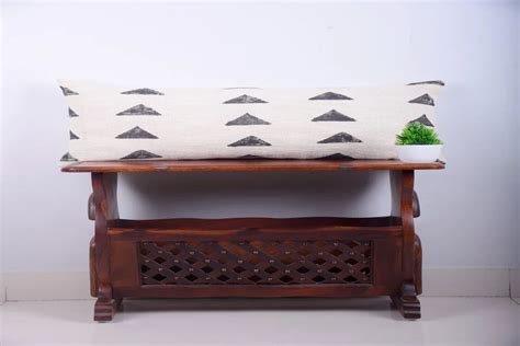 Traditional Mudcloth Slub Lumbar Pillow - African Heritage Mudcloth ...