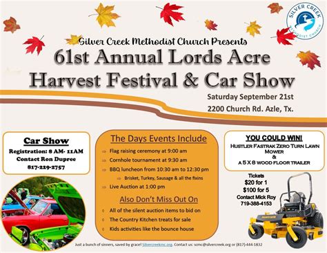 Lord’s Acre Harvest Festival & Car Show2024, 2200 Church Rd, Azle, TX ...