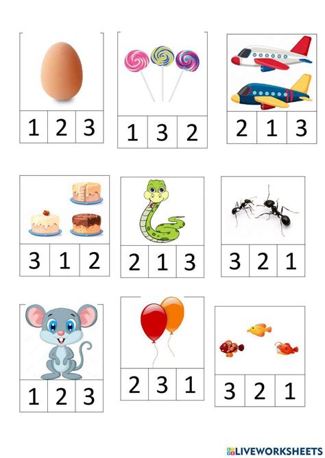 Image result for One-Two Three Worksheet