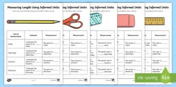 Image result for Measuring Using Informal Units Table