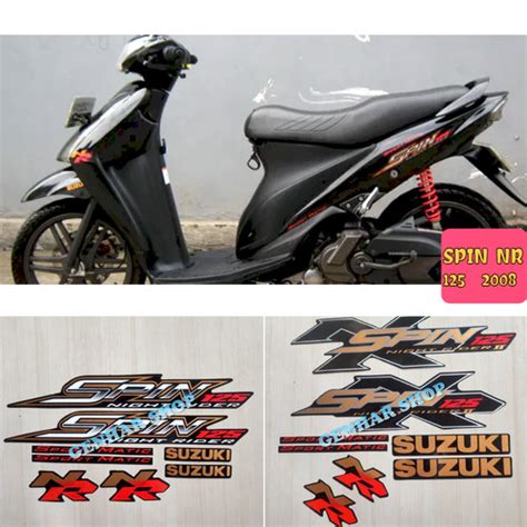 Jual STIKER STRIPING MOTOR SUZUKI SPIN NR 125 2008 STANDAR FULL SET ...
