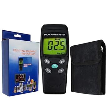 Handheld Digital Solar Power Meter (Pyranometer) 2000 W/m2, 634BTU ...