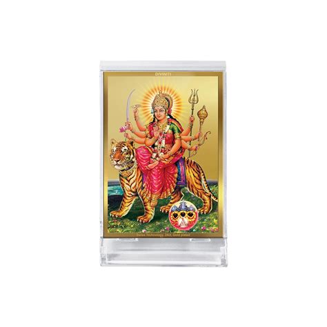 Diviniti Durga Ji Goddess Idol Photo Frame for Car Dashboard, Table ...