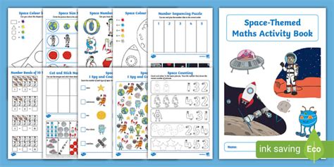 Space-Themed Maths Activity Book - Twinkl