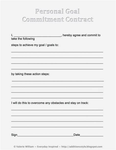 Commitment Contract Template