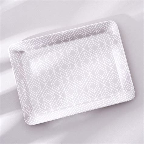 Buy Meadows Theme Monochrome Melamine Serving Tray - 31x23cm from Home ...