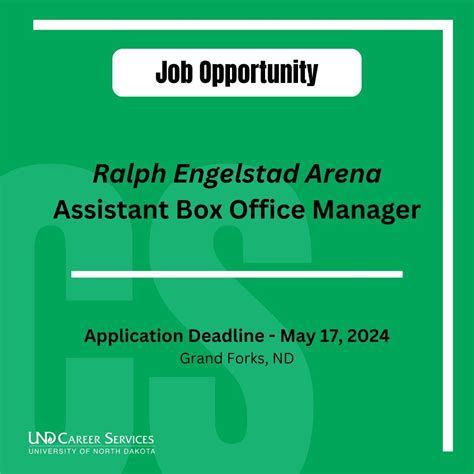 UND Career Services on LinkedIn: New Job Opportunity for UND Students! 🎟️ Ralph Engelstad Arena is…