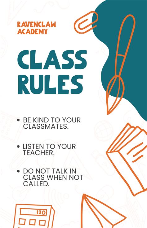 Simple Classroom Poster Template - Edit Online & Download Example ...