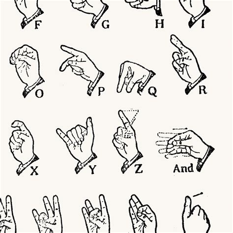Japanese Sign Language Alphabet Chart