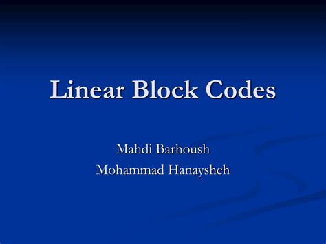 Explain Linear Block Code 的图像结果