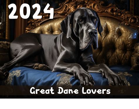 2024 Great Dane Calendar Printable Worldwide - Etsy
